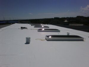Flat roof with skylights from 2010