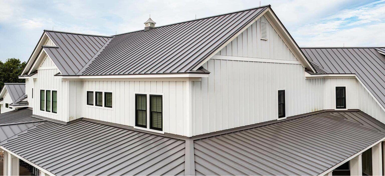 SentriClad Metal: Slate Gray & Andrews Roofing’s Rapid Rain 56X Gutter ...